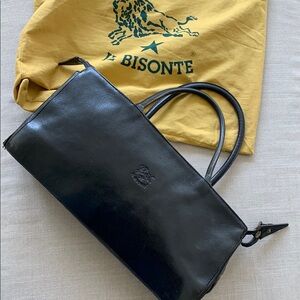 IL Bisonte black bag  (damaged zipper)